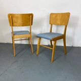 Chaises de salle à manger en hêtre modernistes du milieu du siècle, années 1950, lot de 2