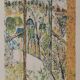 Guy BARDONE: Window open to the garden, signed original lithograph.