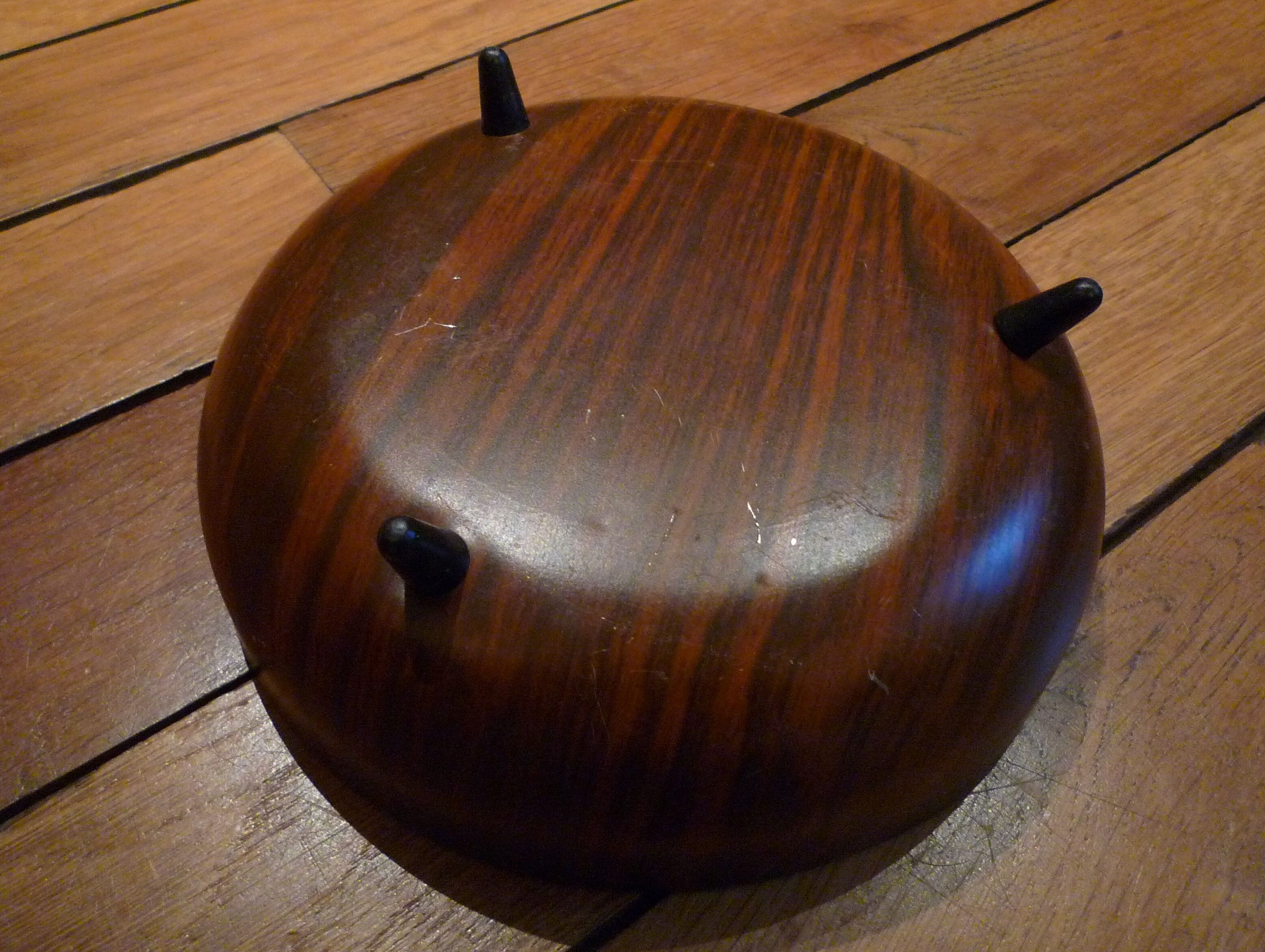 Metal candy maker imitation wood, vintage 60s