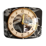 Vintage clock rectangular silent wall clock "palm tree"