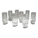 8 “Pitagora Highball” glasses by Marco Zanuso for Arnolfo di Cambio, 1970s