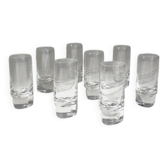 8 “Pitagora Highball” glasses by Marco Zanuso for Arnolfo di Cambio, 1970s