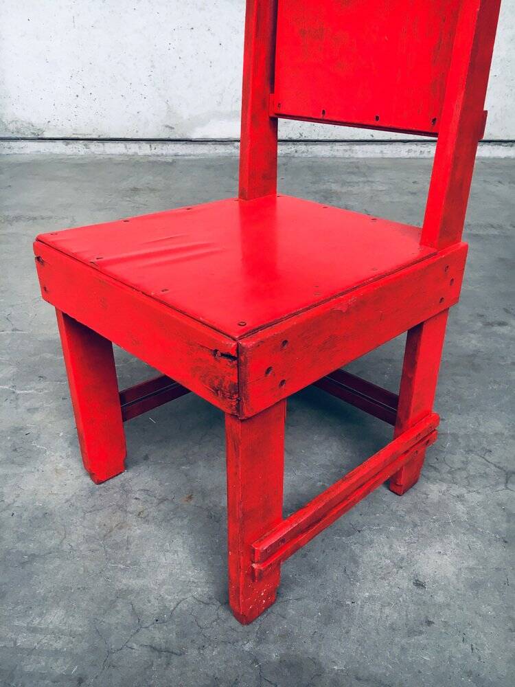 De Stijl Movement Design Red Chair attributed to Jan Wils, Netherlands, 1920s