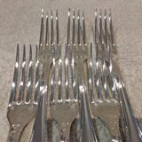 6 silver-plated table forks by Christofle Malmaison