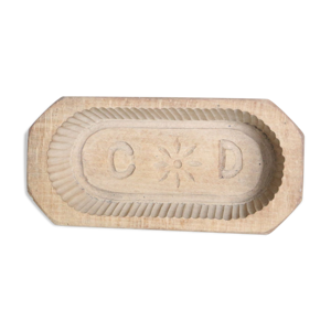 Moule à beurre ancien, en bois,