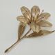 Sculptural flower solid brass ashtray 60/70s