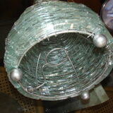 Lamp in glass pieces assembled on metal frame