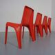 B1171 Fiberglass Stacking Chairs by Helmut Bätzner for Bofinger, 1960s, Set of 4