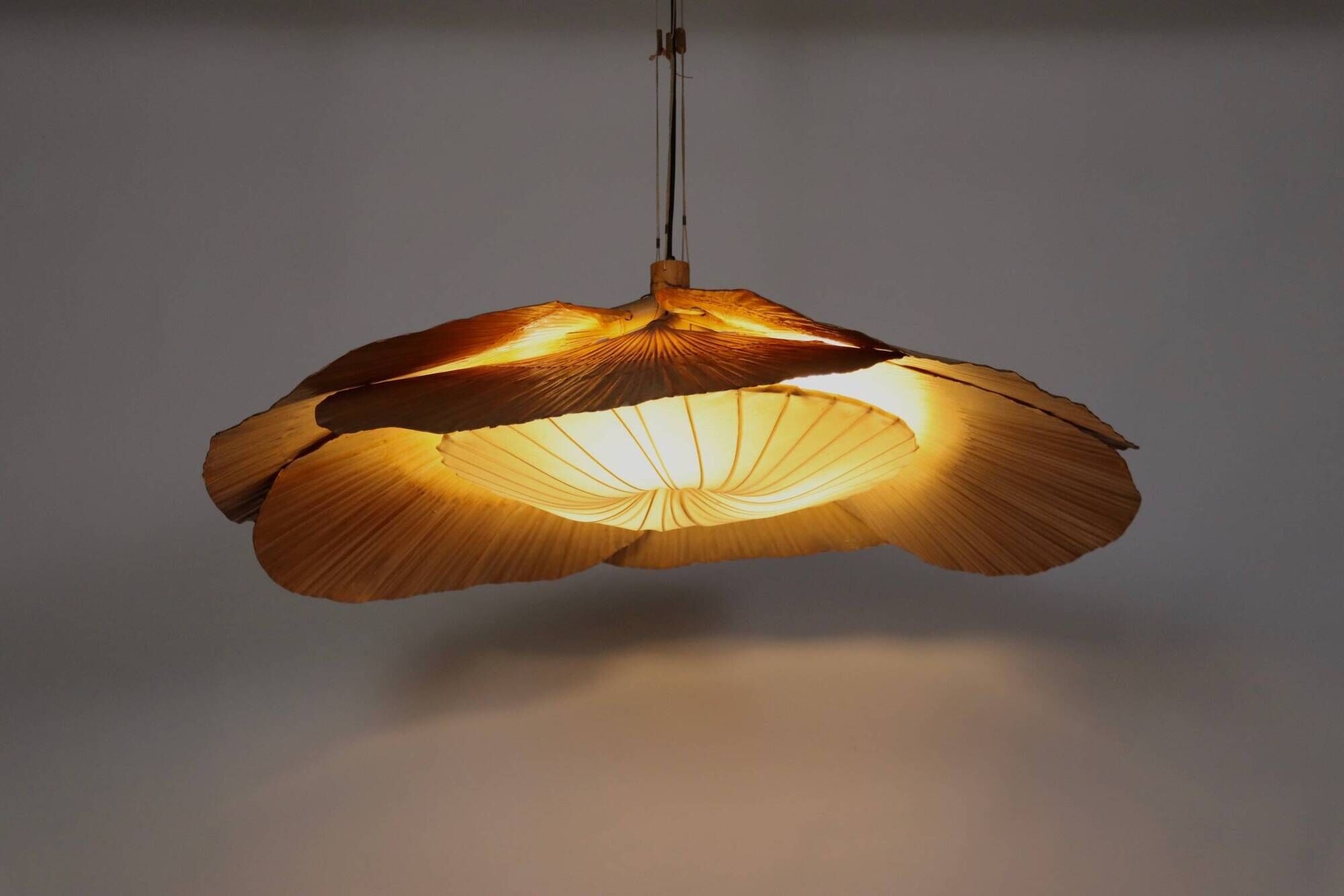 Hana I Chandelier, Uchiwa Series By Ingo Maurer For Design M, Germany, 1970s
