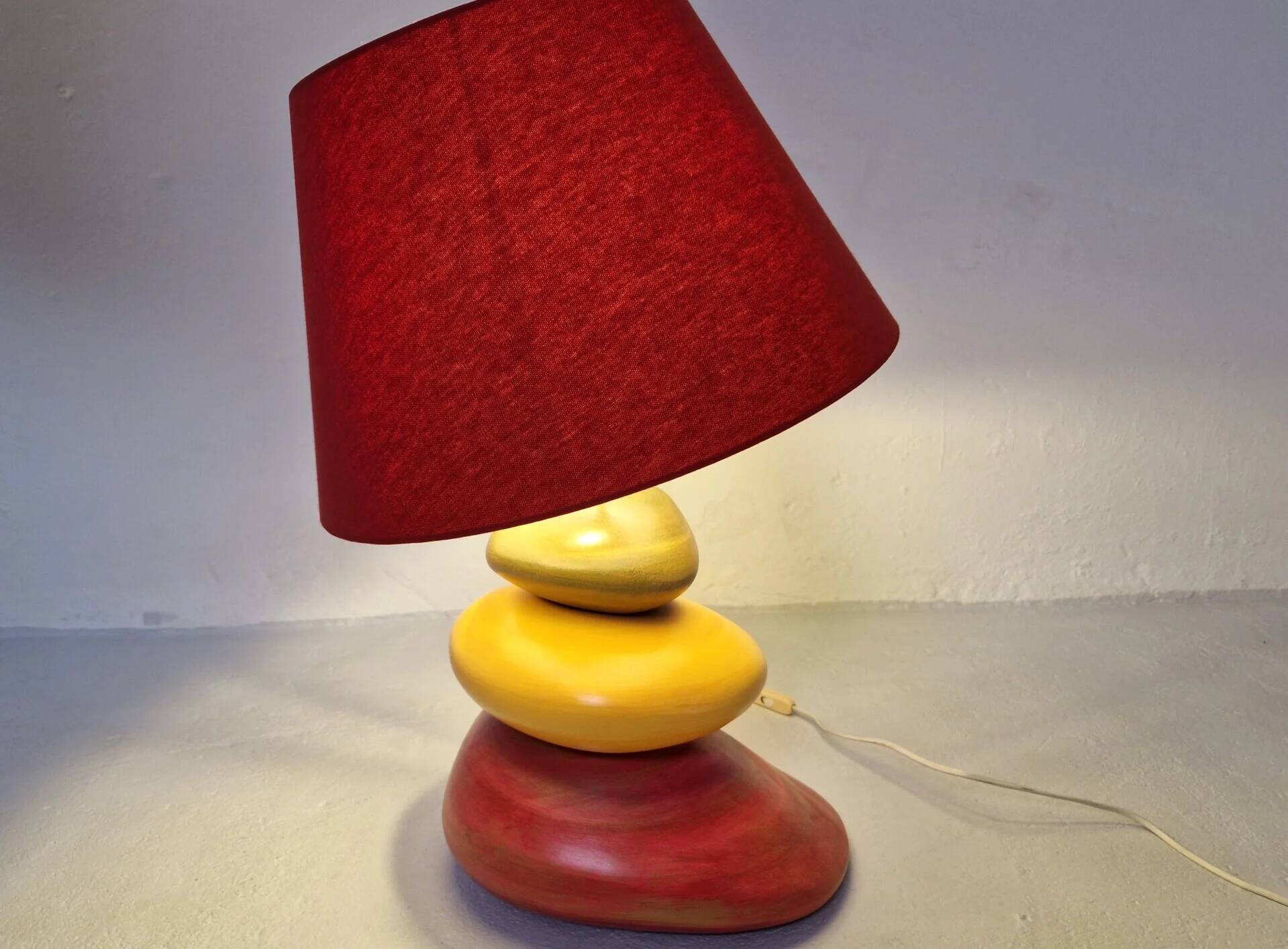 François Chatain pebble lamp, France 1980s
