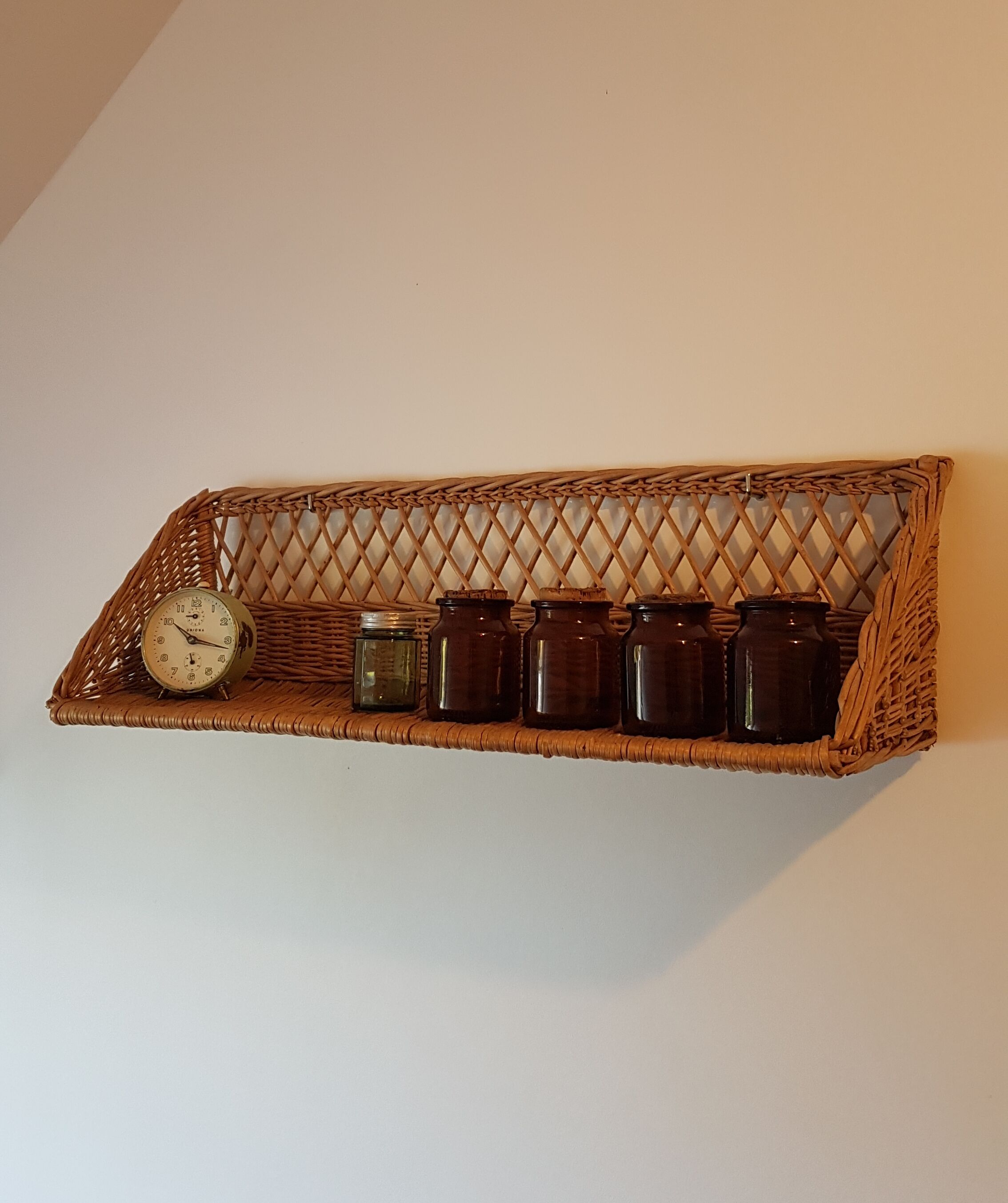 Rattan shelf