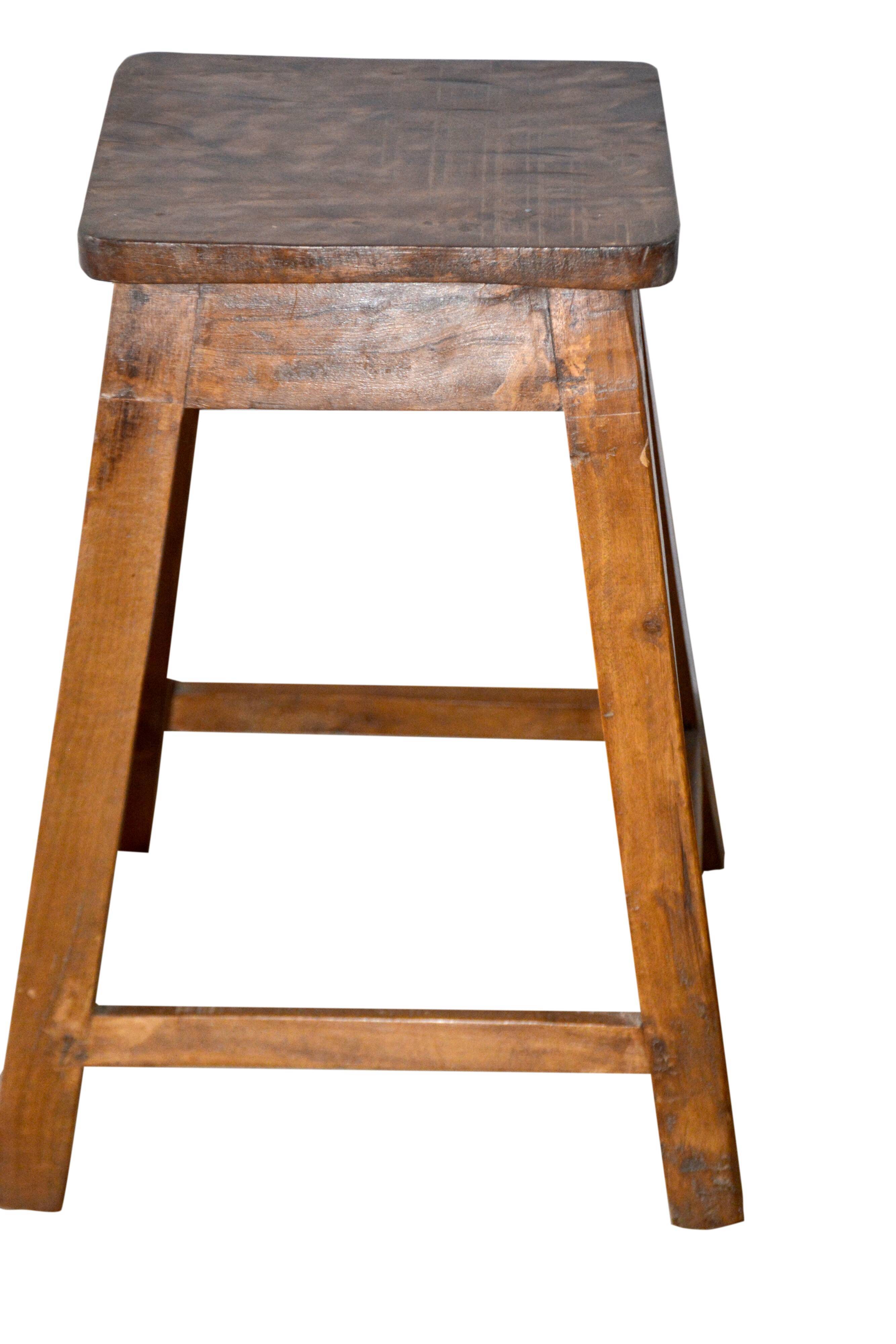 Teak workshop stool