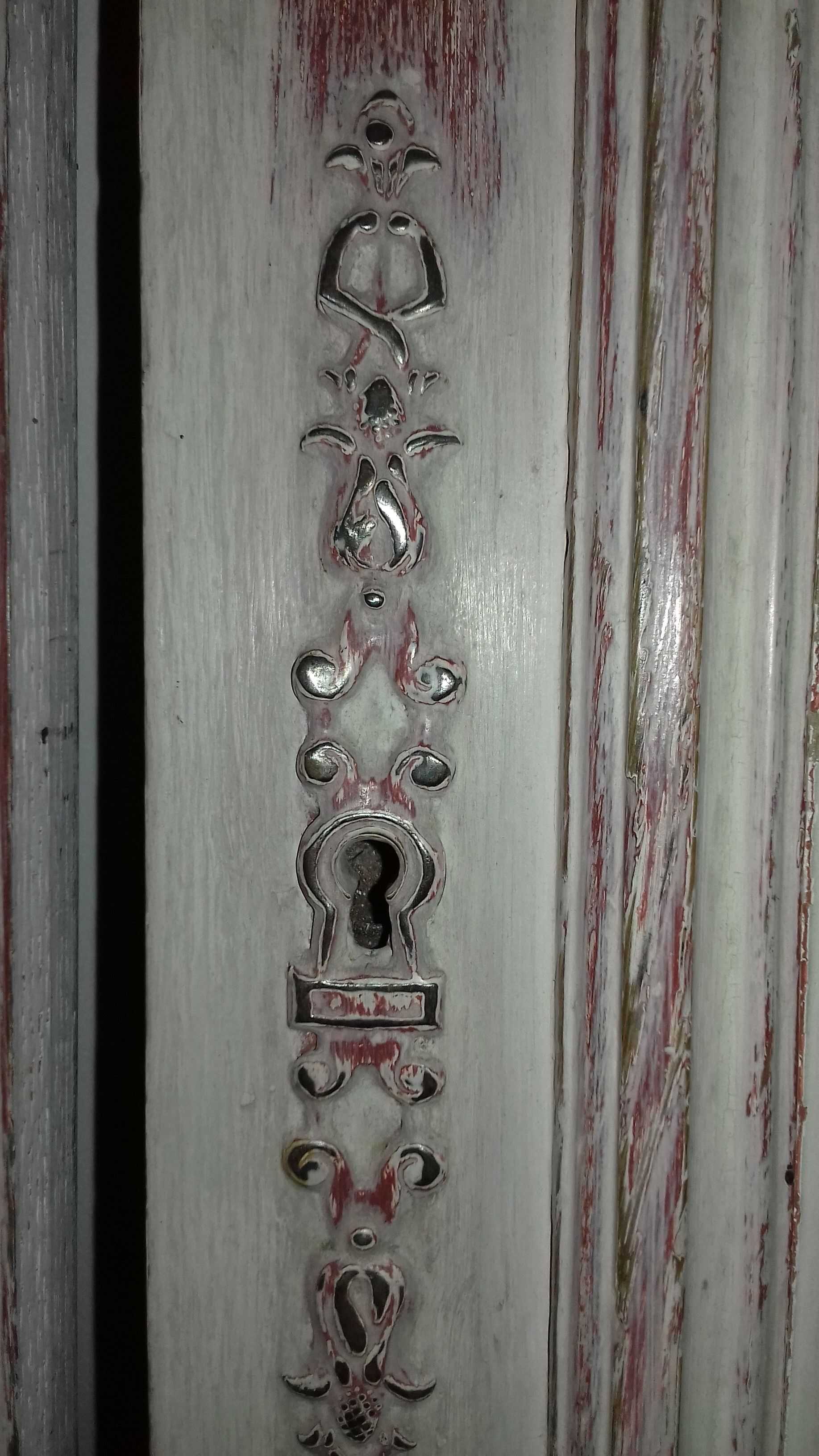 Triptych patinated 3 doors buffet Henry II