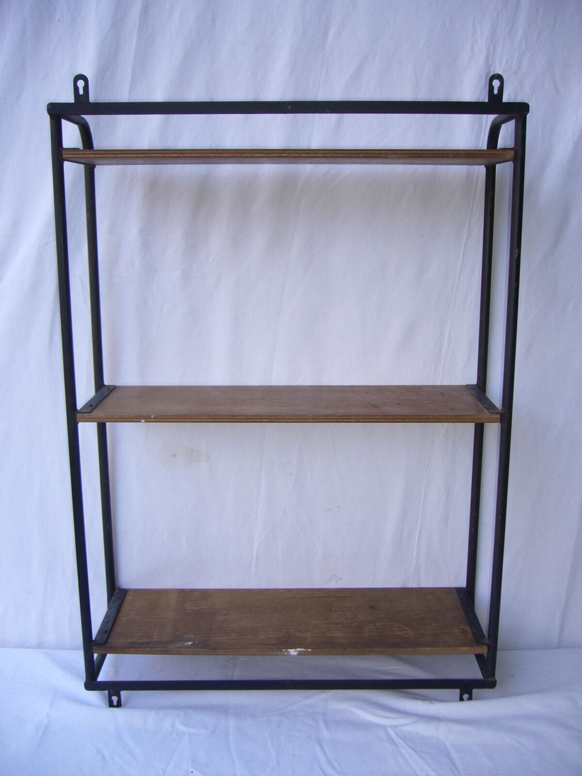Vintage metal and wood shelf
