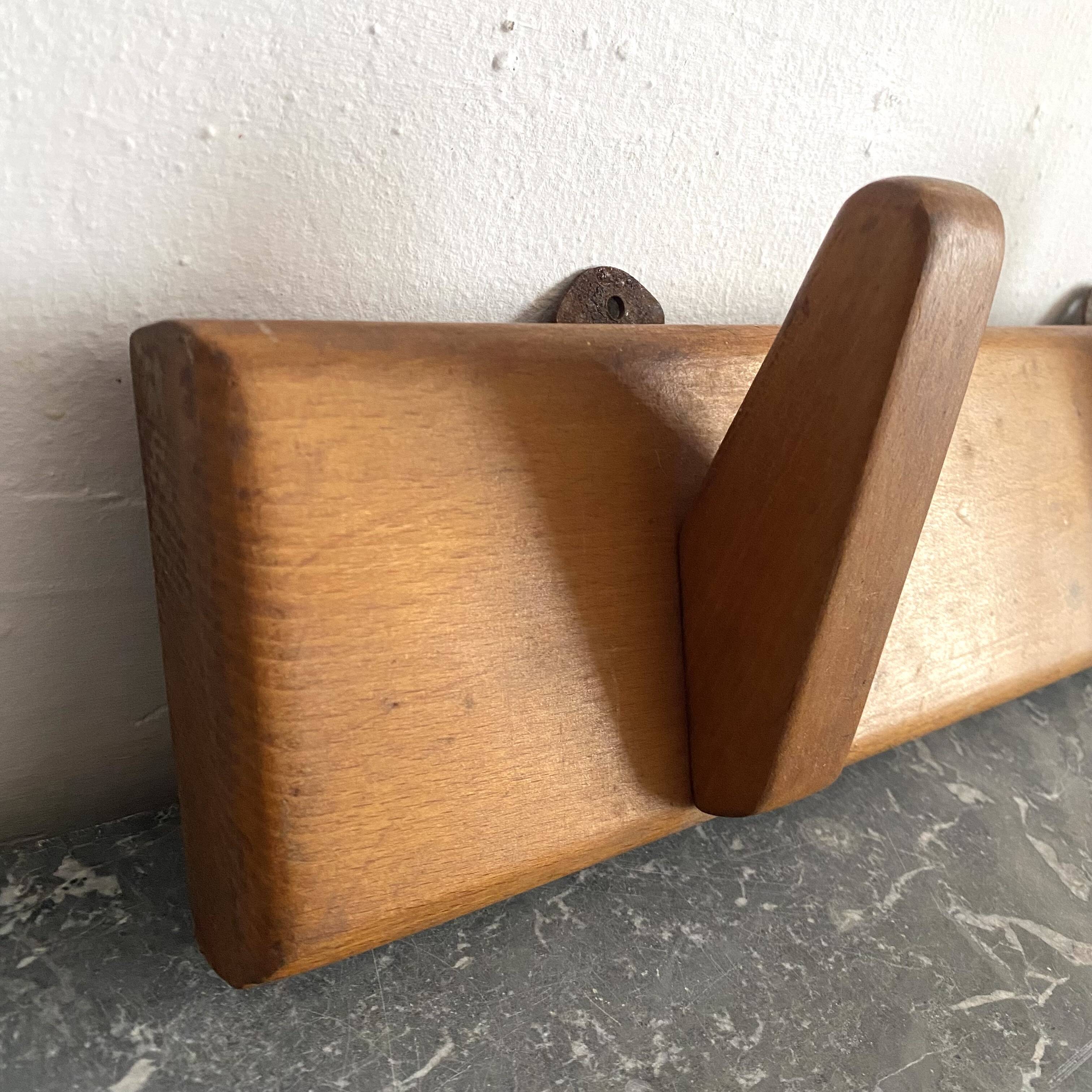 Minimalist wall coat rack from the 40s-50s