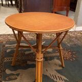 Circular rattan coffee table 1970-1980