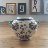 Pot signed flower décor