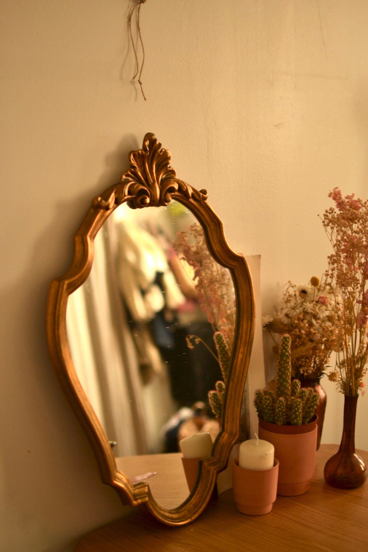 Golden baroque mirror