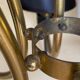 1950 six-armed brass cage chandelier