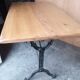 110cm bistro table with solid wood top