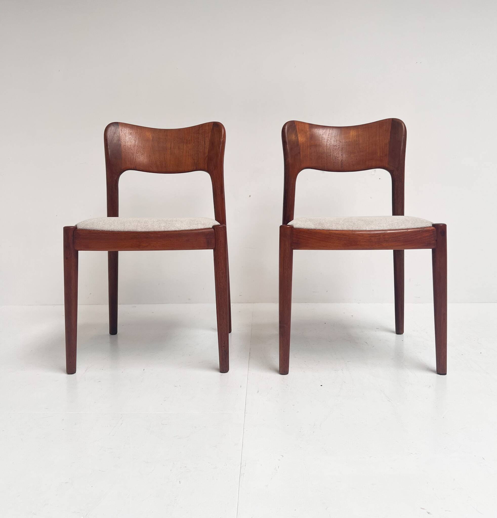 Set reupholstered Ole chairs by Niels Koefoed (2), 1960s