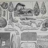 Lithograph • Prehistory, archaeology • Original engraving from 1898