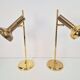 Vintage Brass Trumpet Table Lamps by Solken Leuchten, 1970s, Set of 2