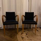 Pair of restored bridge chairs