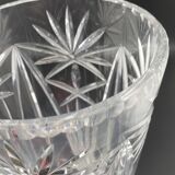 Chiseled glass vase