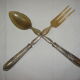 Salad cutlery, solid silver
