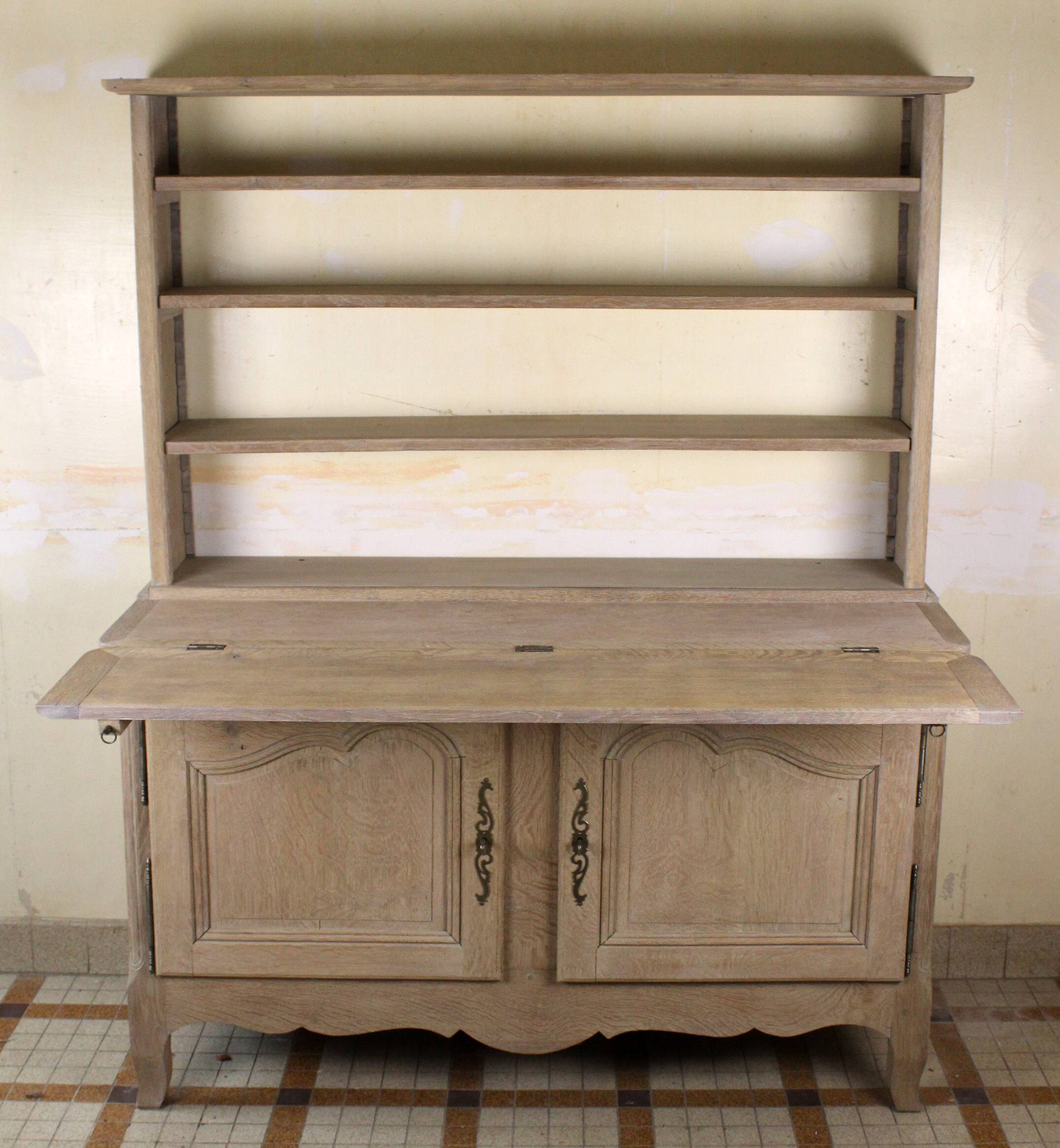 Solid oak patinated sideboard/desk