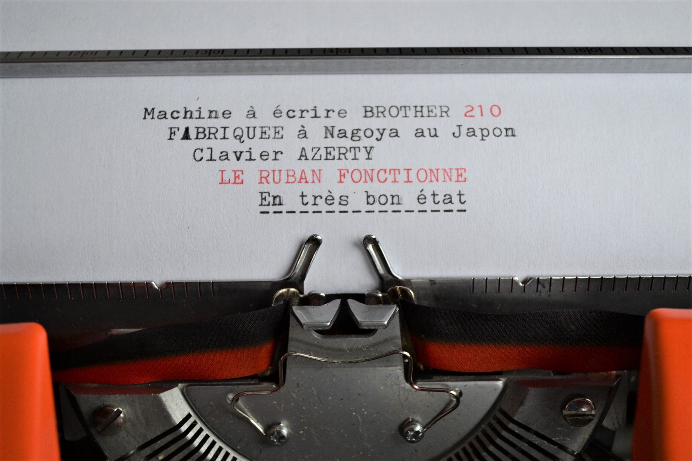 Brother 210 - 1970 orange typewriter