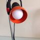 Lampe de bureau en métal orange  et noir / vintage années -60-70