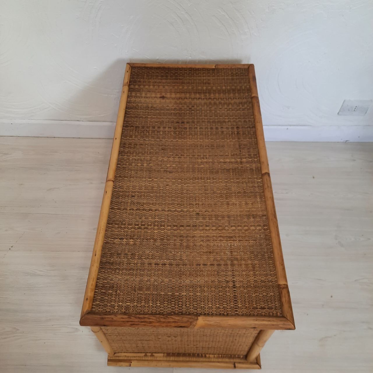 Bamboo chest, vintage wicker Dal Vera