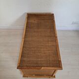 Bamboo chest, vintage wicker Dal Vera