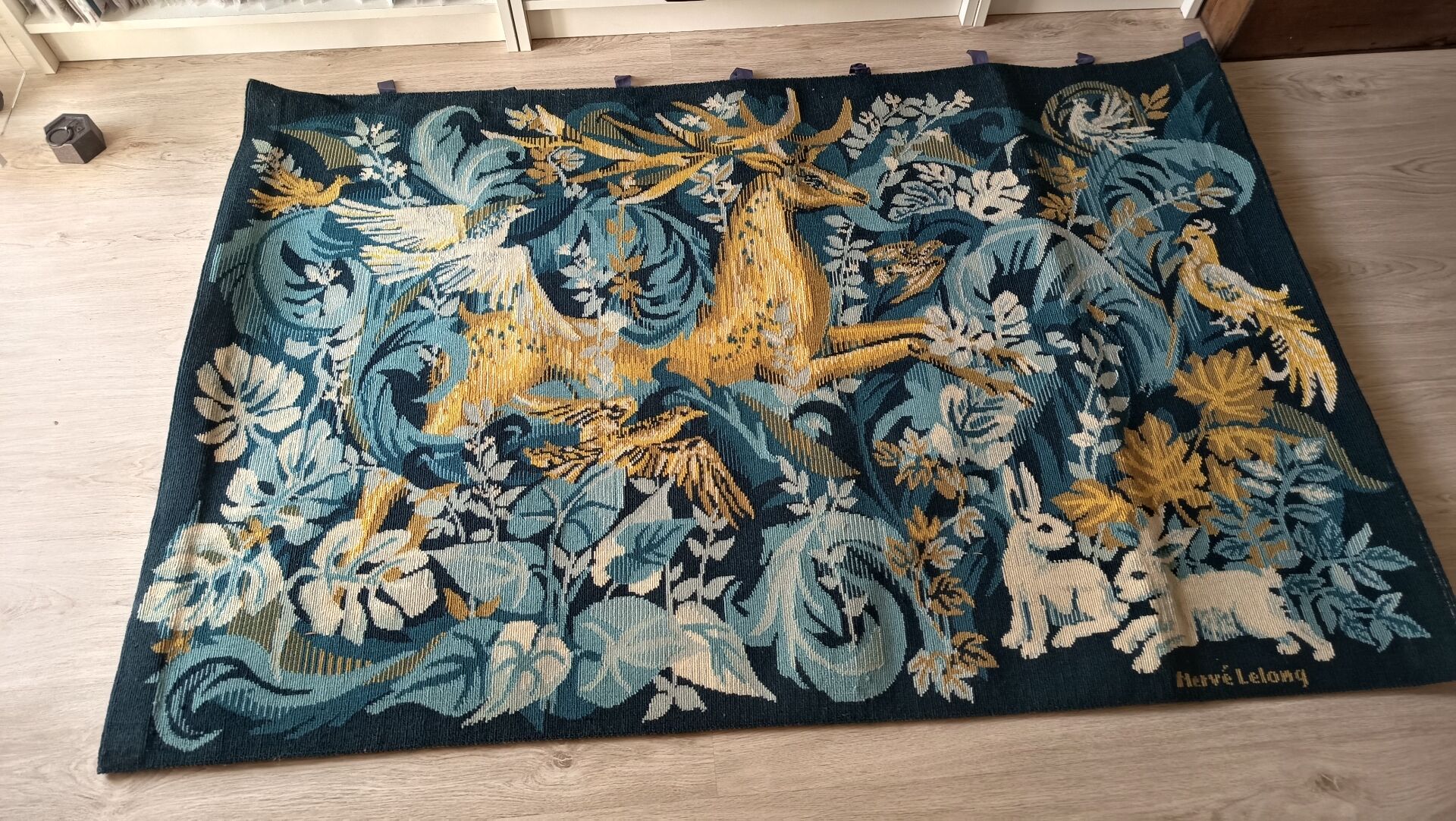 Aubusson wall tapestry signed by Hervé Leroy