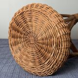 Vintage rattan and wicker stool