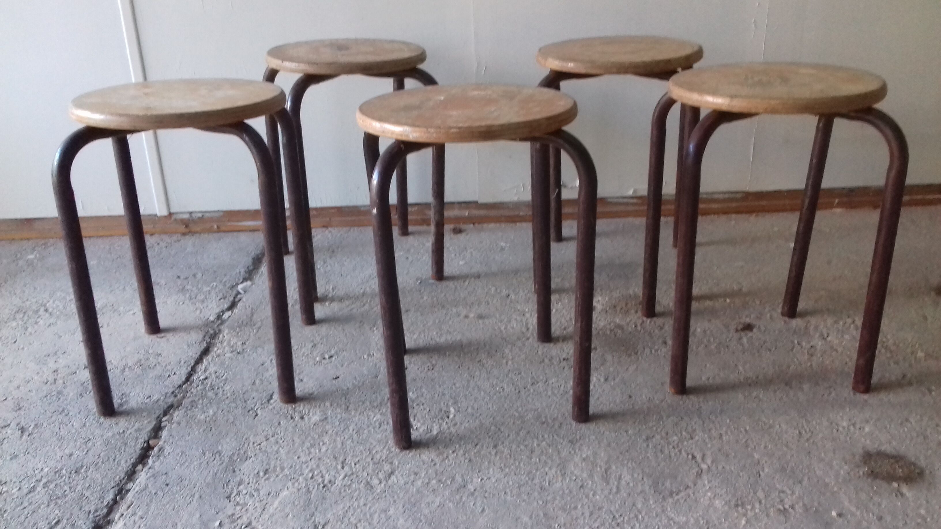 Vintage school stools
