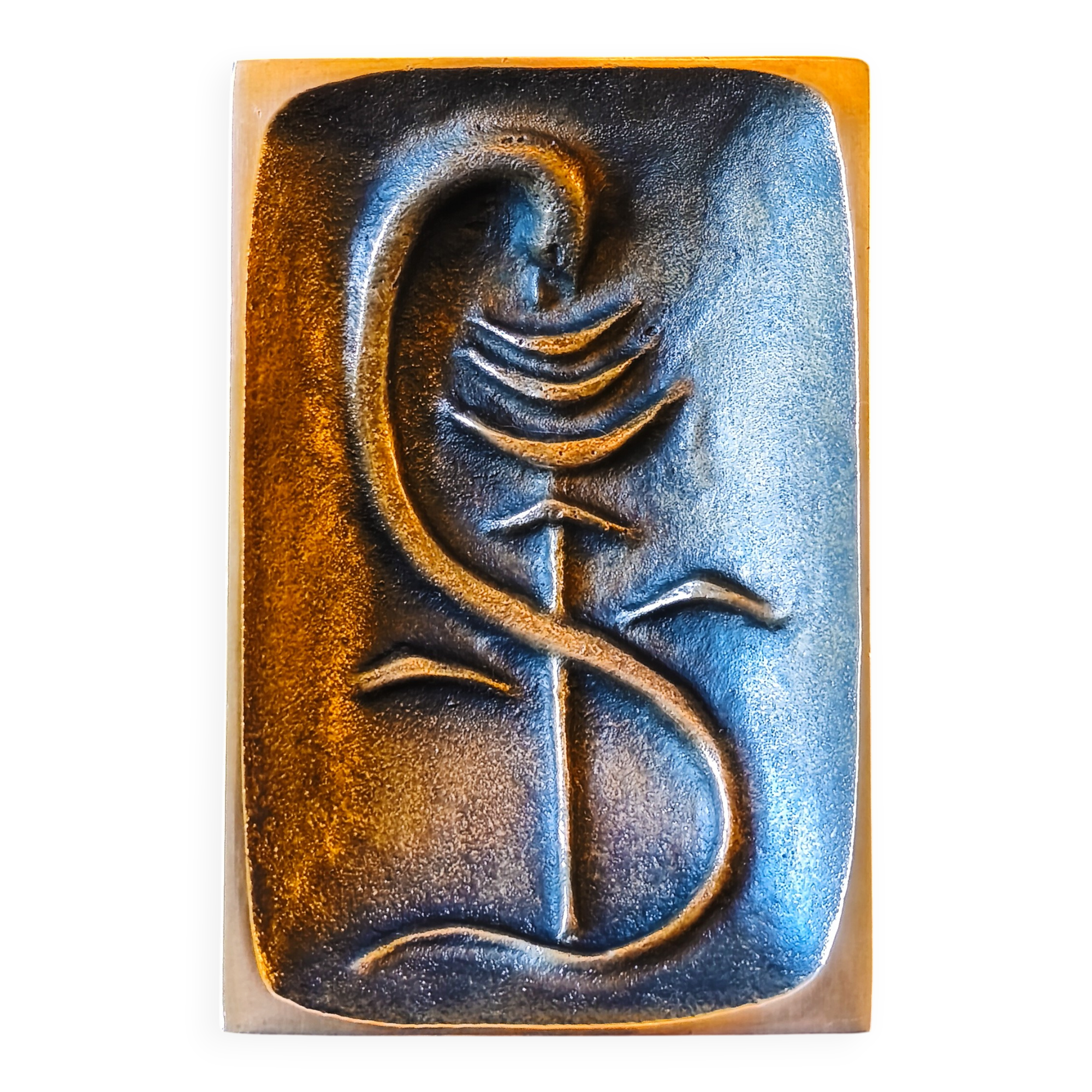 Brutalist bronze ashtray by Alfieri Gardone for Lauterbach.