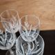 Ensemble de 4 verres à vin rouge vintage en cristal gravé