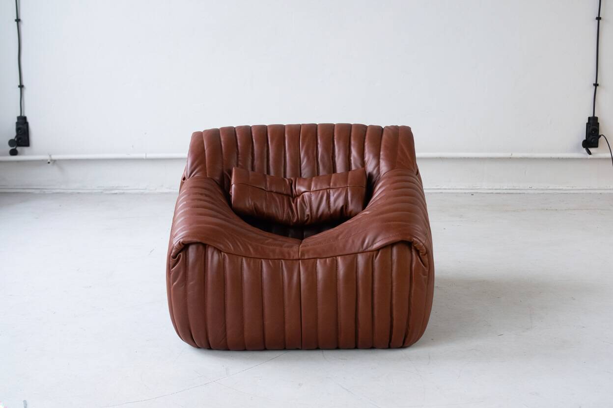 Sandra Set by Annie Hieronimus for Cinna –Cognac Brown Leather