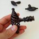Antique twisted wrought iron door handle