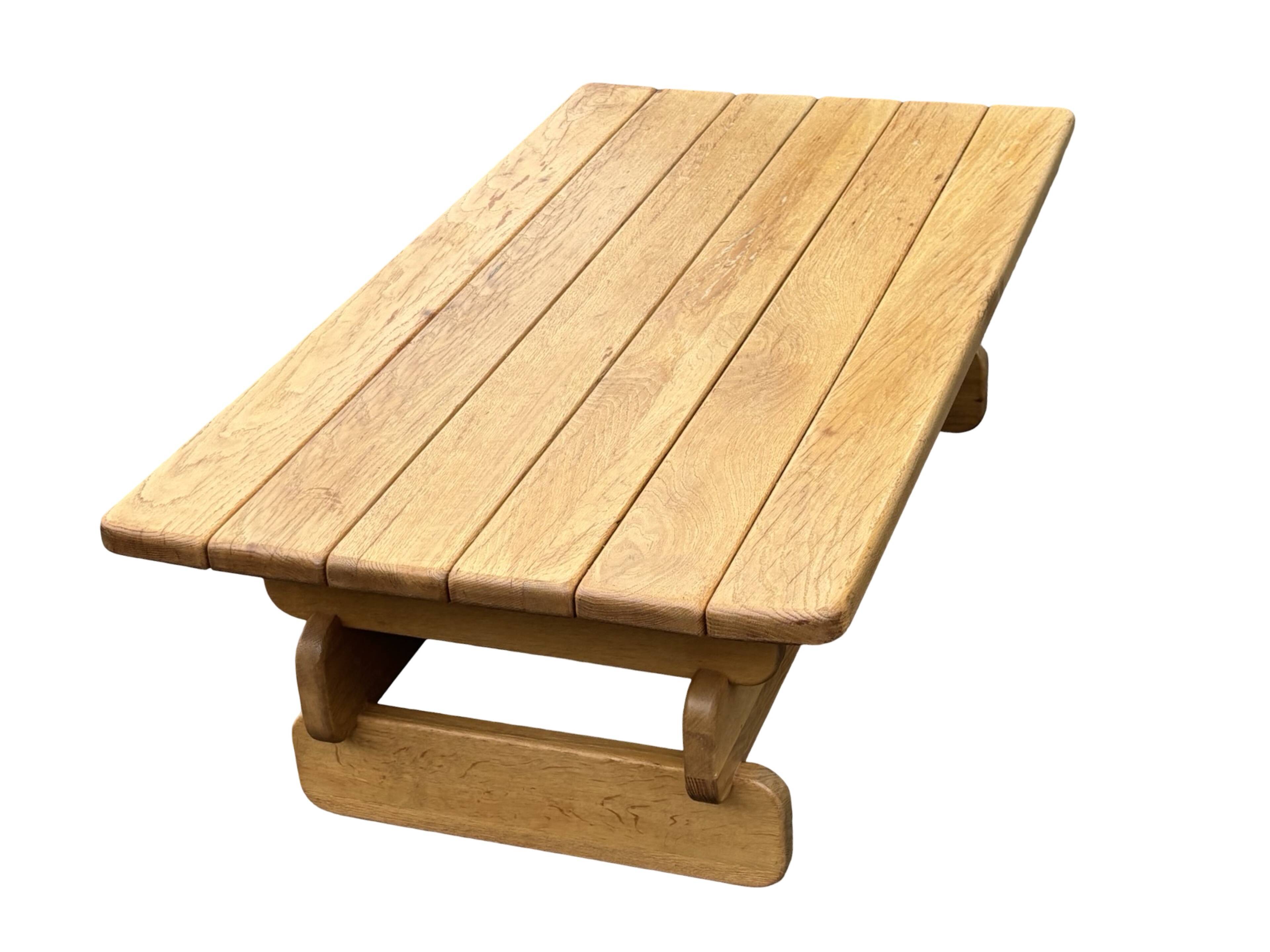 Table basse brutaliste, années 70