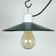 Industrial green enamel pendant light, 1970s