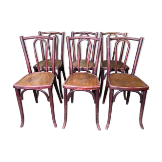 Suite de 6 chaises bistrot baumann