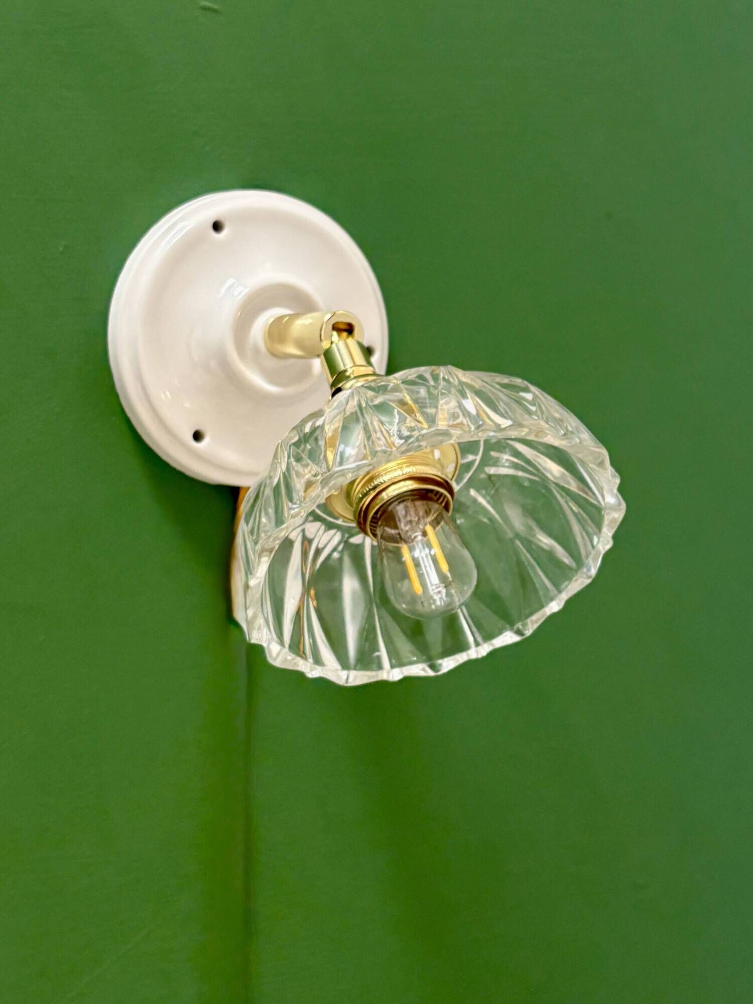 Vintage glass cut lampshade - tableware collection (APPV01)