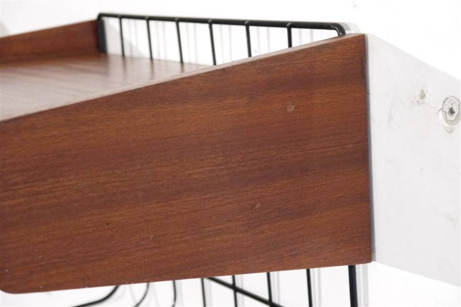 Pair of vintage Scandinavian hanging bedside tables 1960