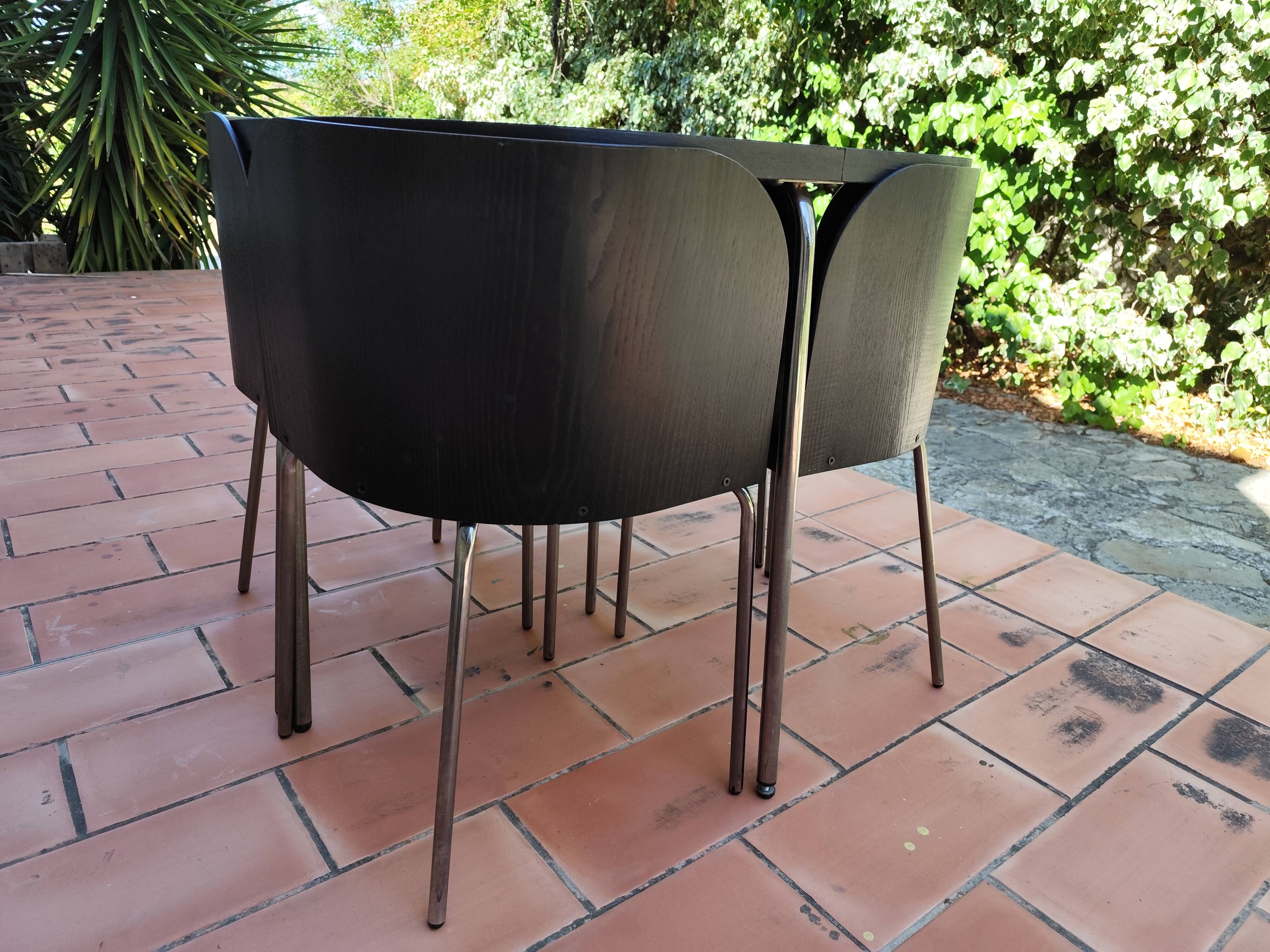 Table and 4 Chairs Model Fusion by Sandra Kragnert for Ikea, Sweden, 1990