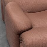 Rezia sofa 7 modules brown fabric 1p 70s vintage modern