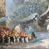 Oil on canvas Burnett district of Paris
